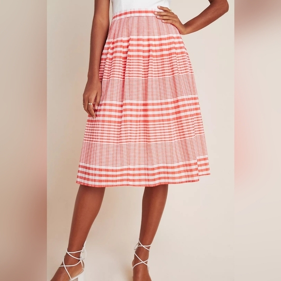🎀NWT Anthropologie EVA FRANCO Harmonia Plaid A-Line Midi Skirt, Size 4 - Picture 4 of 9